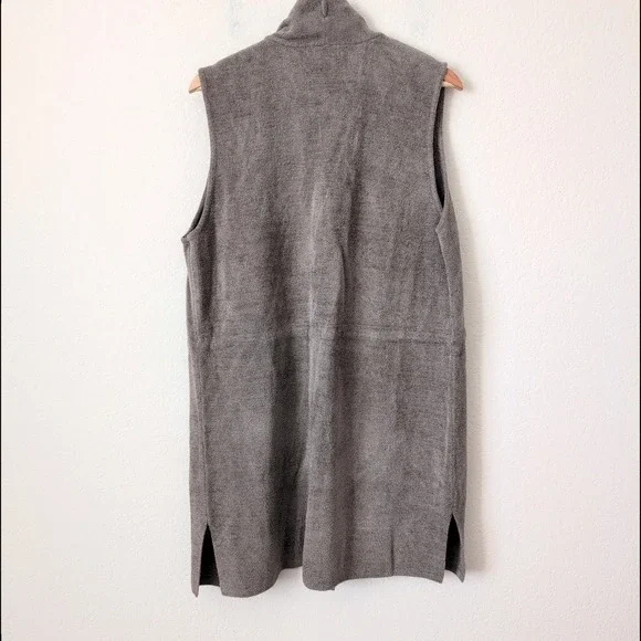 NWT Barefoot Dreams CozyChic Ultra Lite Shawl Vest Brown Loden XL BDWCU21535 - Picture 9 of 9